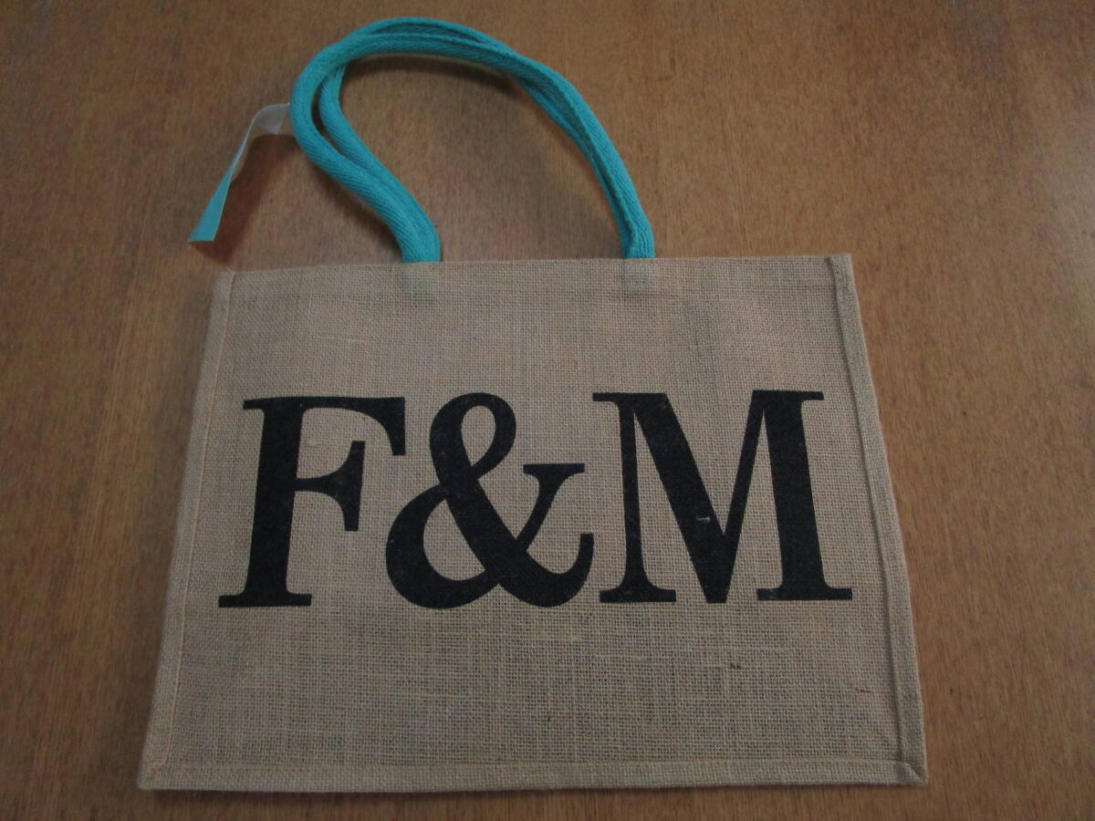 ■新品■ F&M フォートナム＆メイソン Fortnum & Mason ジュート トートバッグ ショルダーバッグ エコバッグ _画像1