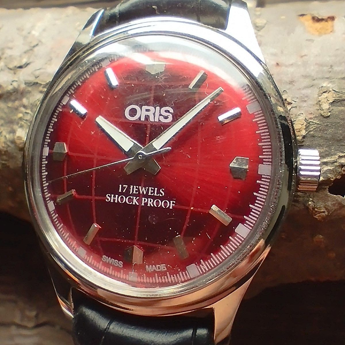 ●美品！●オリス■ORIS 手巻き機械式1980年代ヴィンテージメンズ腕時計アンティーク即納 男性人気ブランド0421