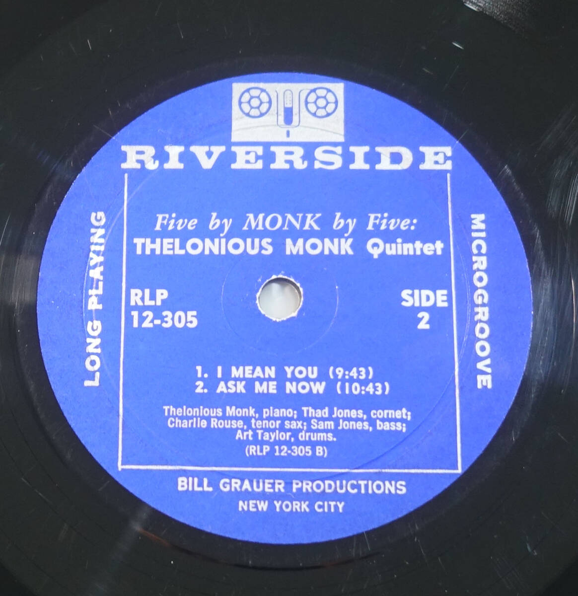US Riverside RLP 12-305 オリジナル Five by MONK by Five : Thelonious Monk 靑小/DGレーベル_画像4