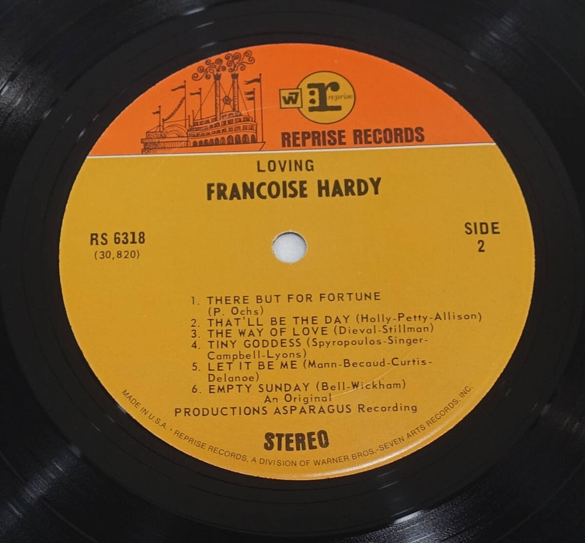 極美! US REPRISE RECORDS RS 6318 オリジナル LOVING / Francoise Hardy MAT: 1/1の画像5