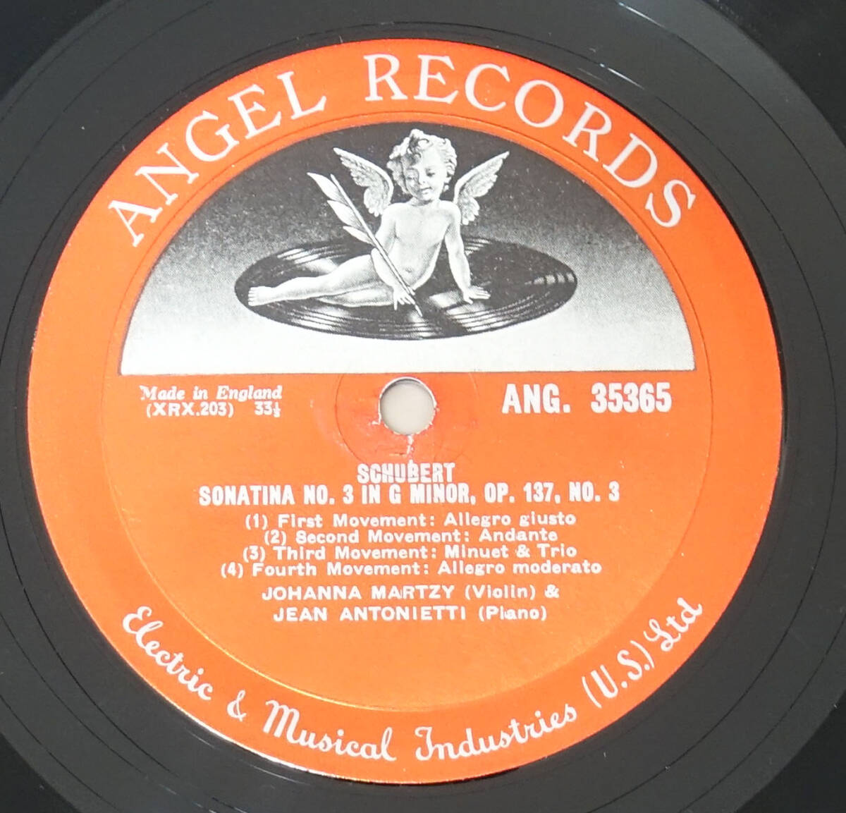 極美! 英ANGEL ANG 35365 シューベルト: ヴァイオリン・ソナチネ ヨハンナ・マルツィの画像4