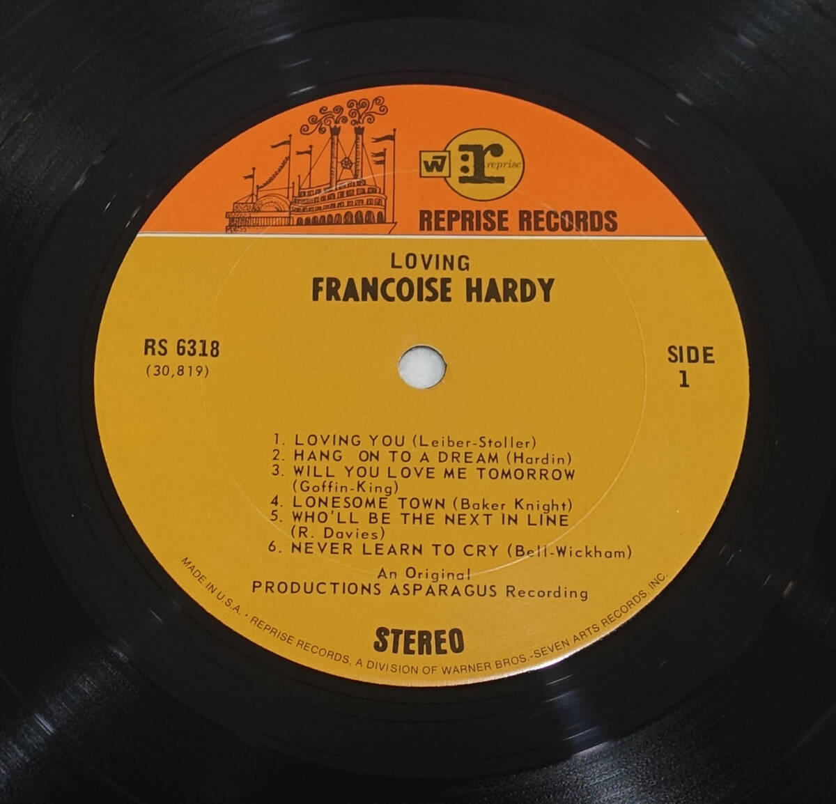 極美! US REPRISE RECORDS RS 6318 オリジナル LOVING / Francoise Hardy MAT: 1/1の画像4