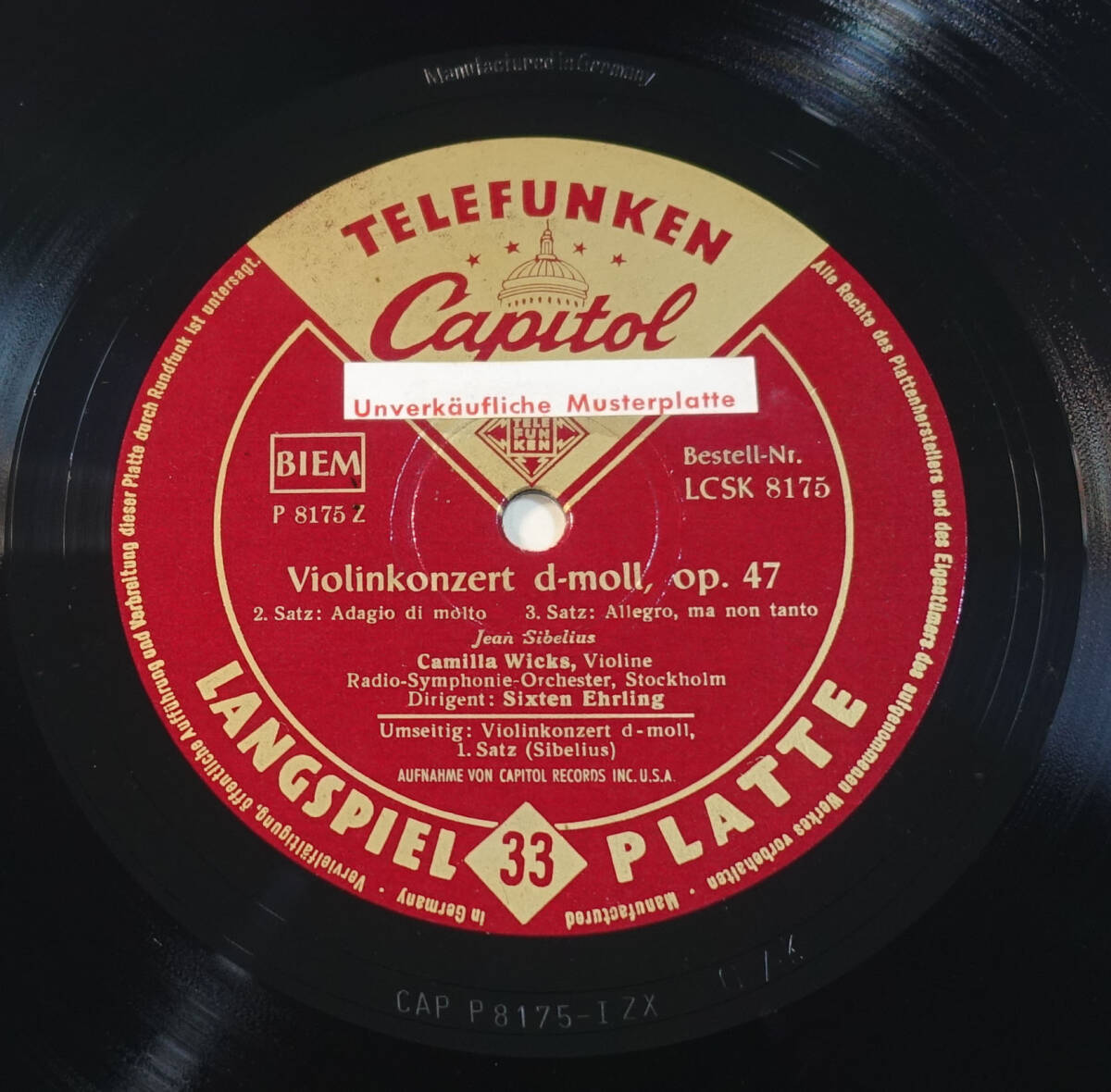  ultimate beautiful! TEST record .Telefunken LCSKsibe Rius :va Io Lynn concerto ka Mira *wiks