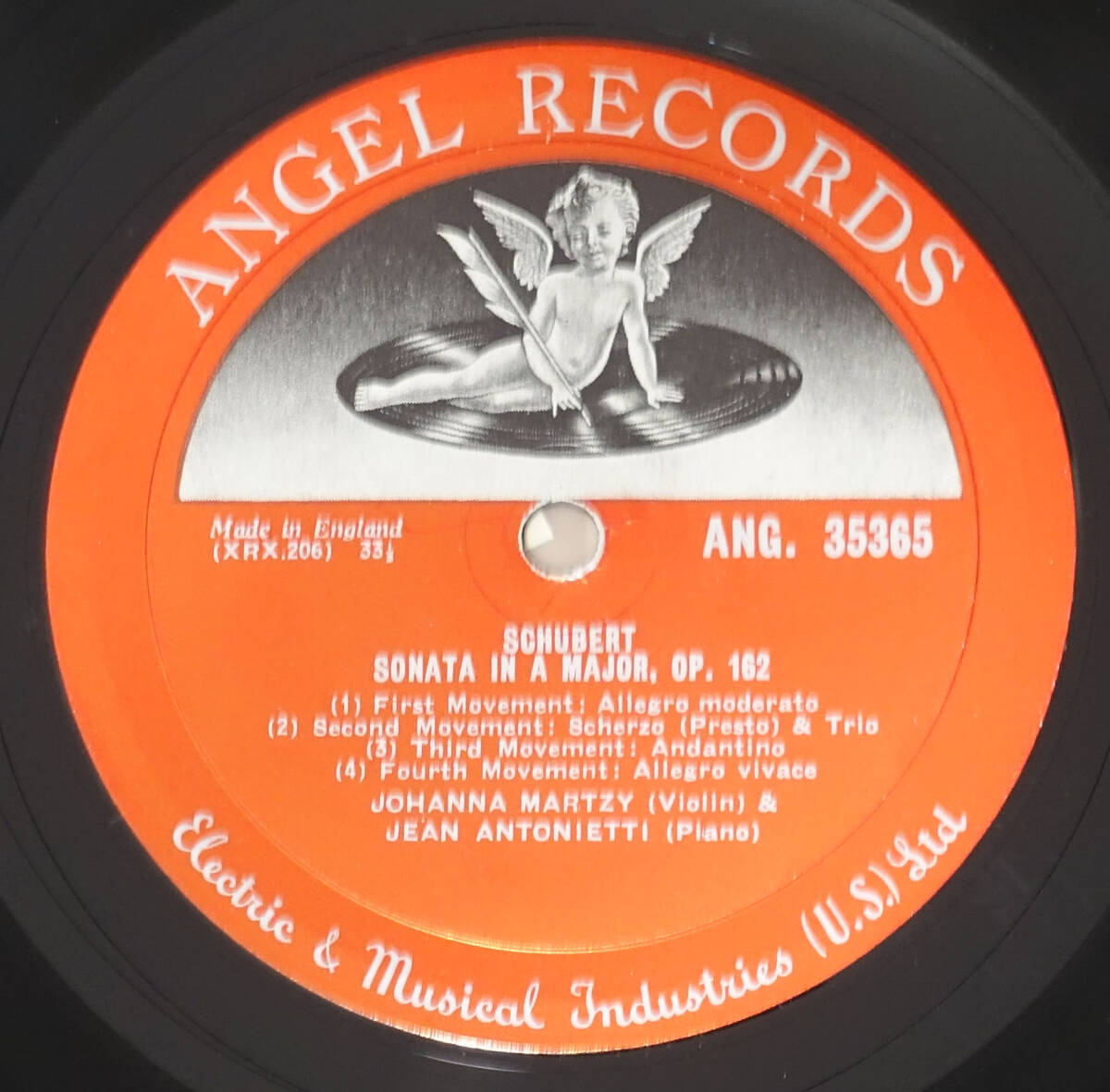 極美! 英ANGEL ANG 35365 シューベルト: ヴァイオリン・ソナチネ ヨハンナ・マルツィの画像3