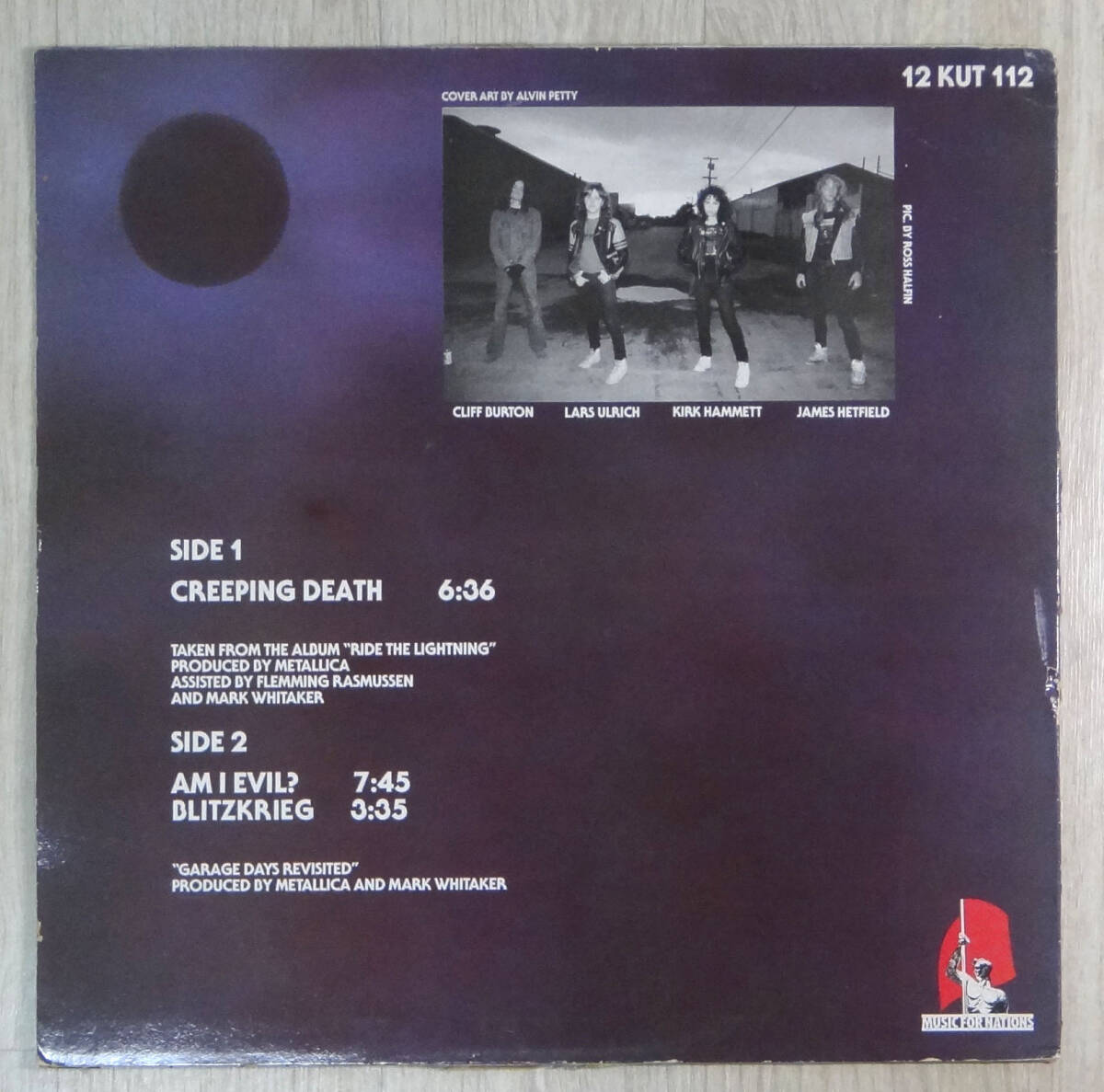 超レア! France Music for Nations オリジナル 1984年 12 KUT 112 Metallicaの画像2