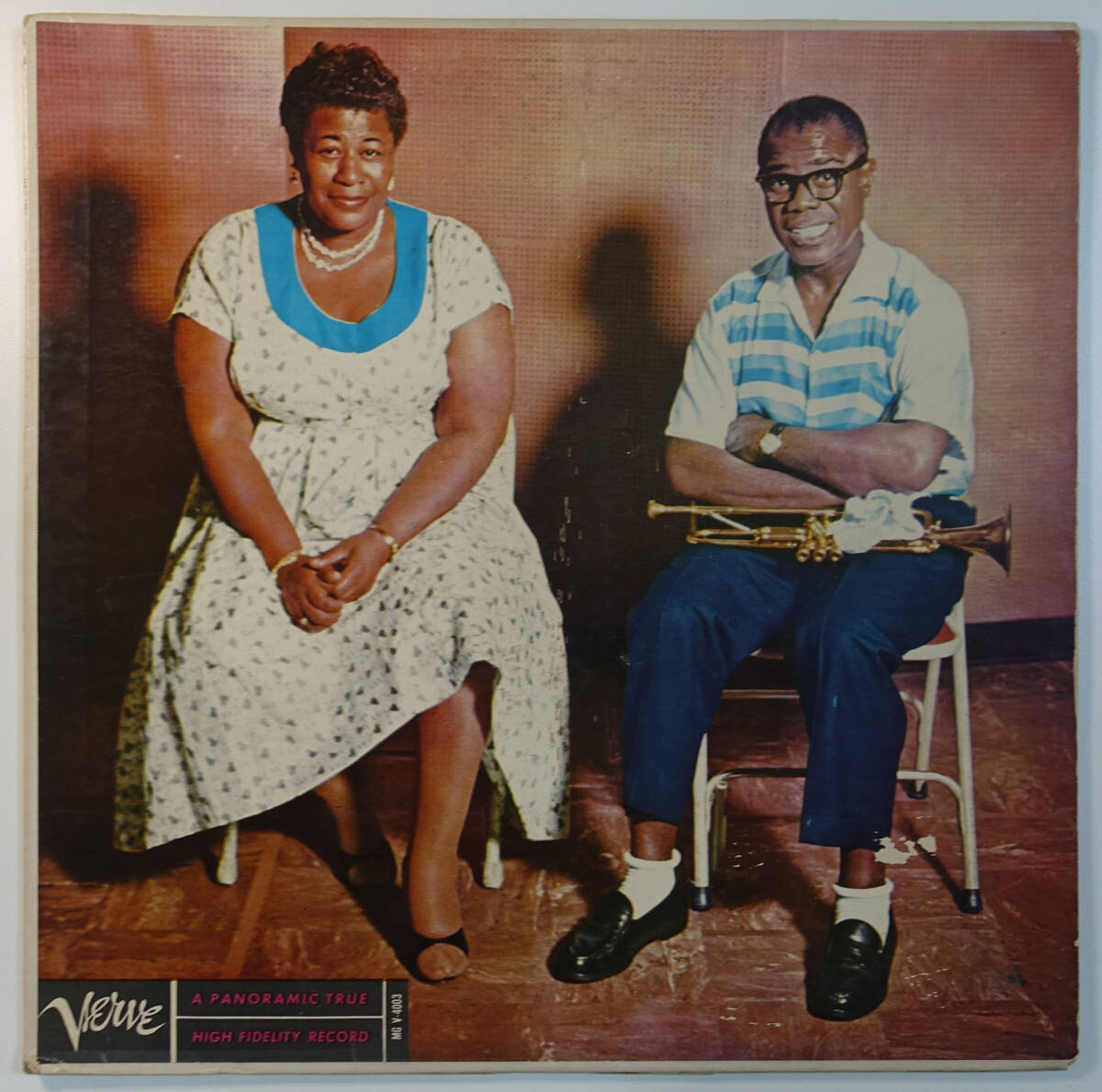 US VERVE MONO MGV-4003 完全オリジナル ELLA and Louis / Ella Fitzgerald and Louis Armstrong Red&DGレーベルの画像1