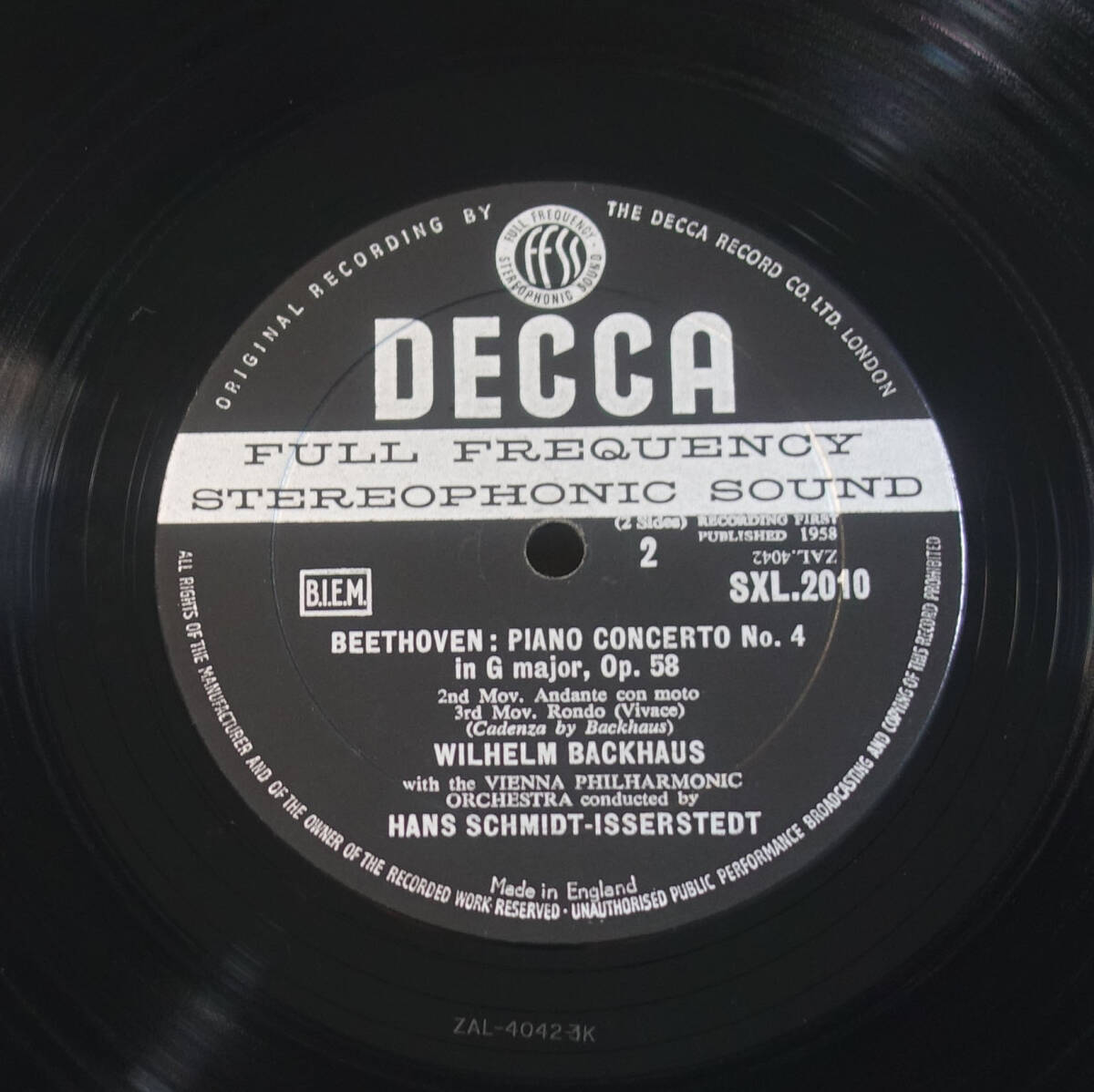  ultimate beautiful! britain DECCA SXL 2010 ED1 beige to-ven: piano concerto no. 4 number back house BB