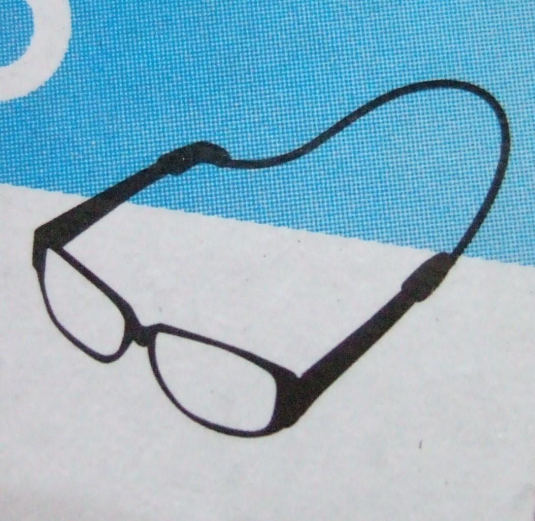 【送料無料】シリコン製 メガネストラップ 黒 シンプル モノトーン ブラック 老眼鏡 リーディンググラス 拡大鏡 新品の画像2