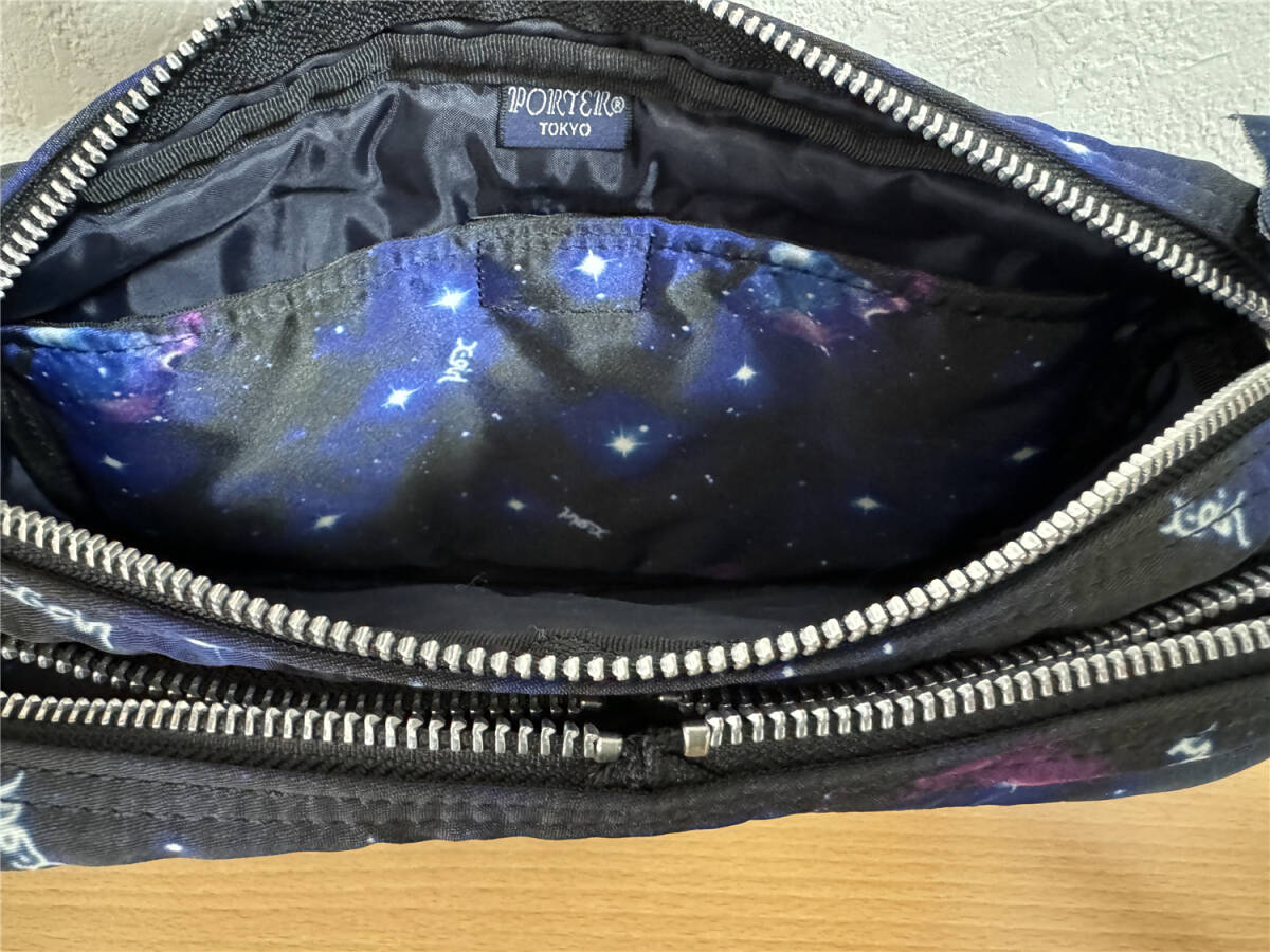 即完売●新品●ポーター 吉田カバン X-girl × PORTER コラボ ショルダーバッグ 宇宙柄 エックスガール コズミック柄_画像8