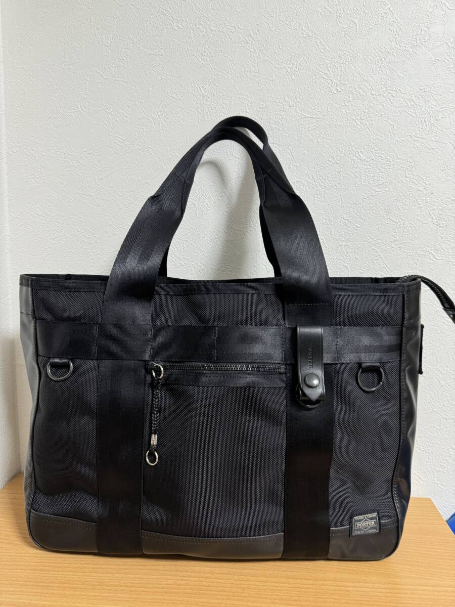 新品同様●定価46200円●ポーター 吉田カバン PORTER HEAT TOTE BAG ヒート トートバッグ ビジネスバッグ 品番703-07966 黒の画像1