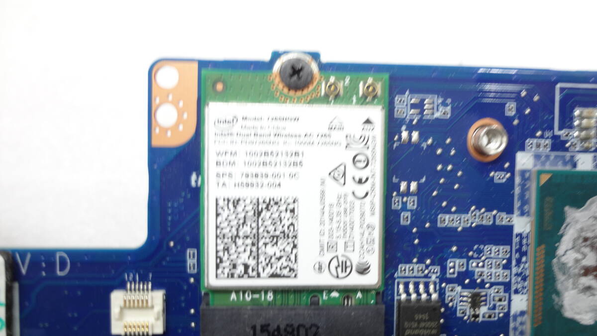 複数在庫 マザーボード WIFIカード(7265NGW)付属 SONY VAIO Pro 13 VJP132 など用 MS8 DA0MS8MBAD0 i7-5500U 8GB 中古動作品(w610)の画像4