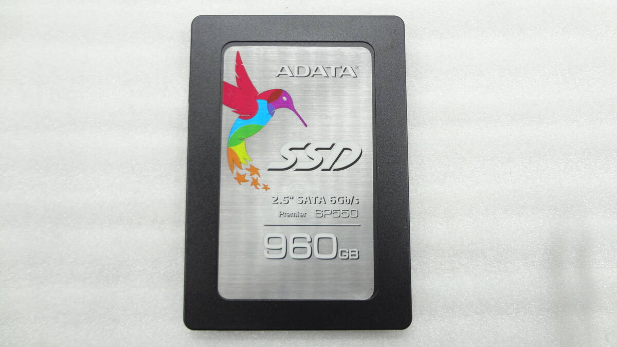 1円～ 2.5インチSSD ADATA 2.5 SATA 6Gb/s Premier SP550 960GB ASP550SS7-960GM-HY-B 中古動作品 (w783)の画像1