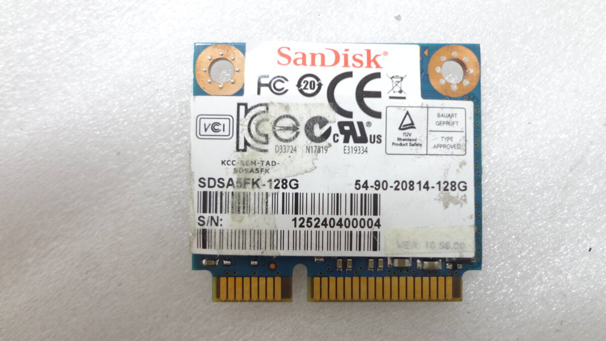 訳あり SSD SanDisk SDSA5FK-128G 128GB SATA 中古動作品(ｗ898)_画像1