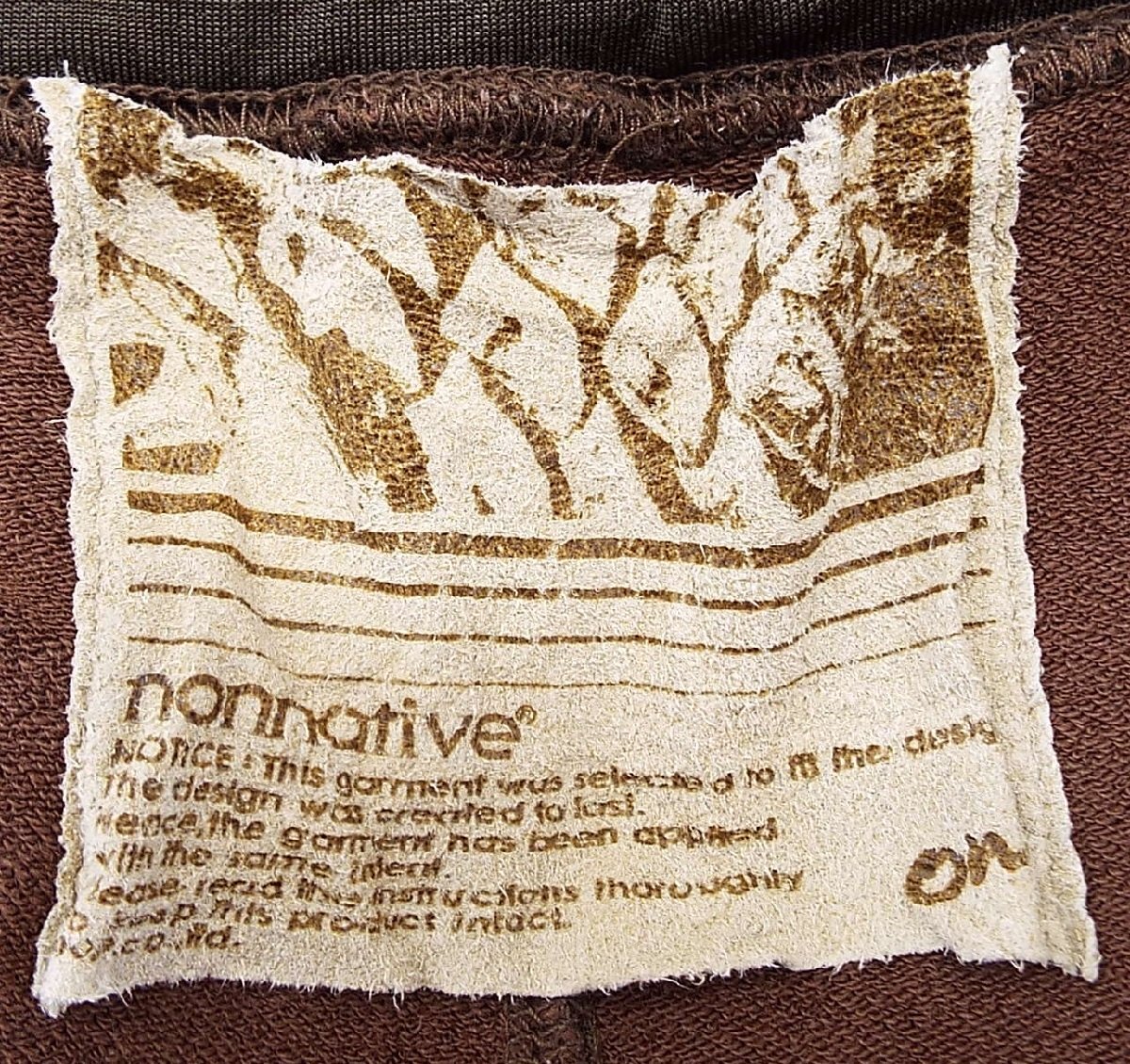 R40〇nonnative/ノンネイティブ ストレッチ イージー トラックパンツ ラインパンツ ブラウン サイズ不明_画像3