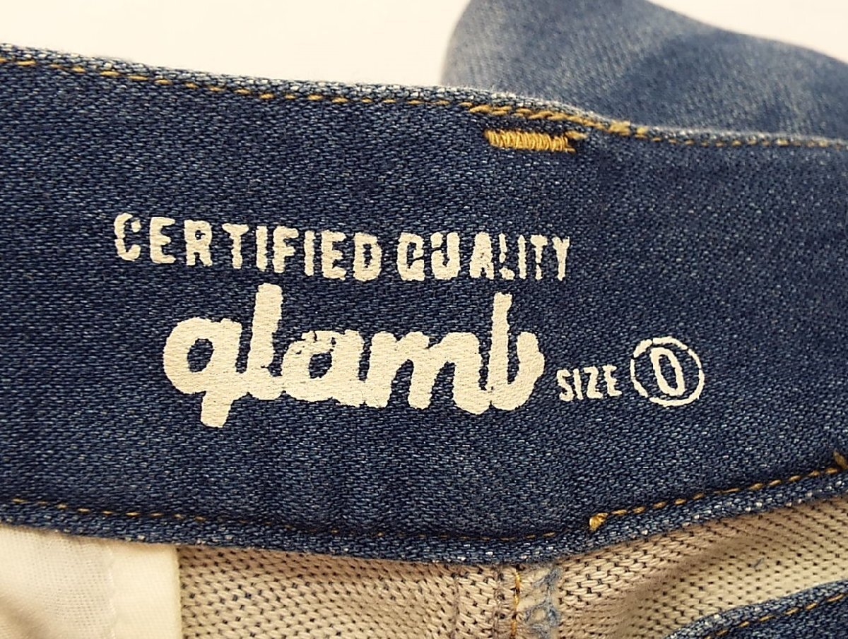 T3863[ほぼ未使用]glamb(グラム)Billy knit denim ビリーニット デニム パンツ ワイド 3タック テーパード GB17WT/P02 0サイズ タグ付_画像4