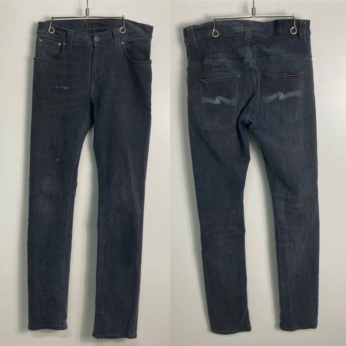 211-AR94) NUDIE JEANS ヌーディージーンズ デニム 5本 現状品 まとめ売り ストレッチ スキニー ブラック グレー インディゴ ブルー 