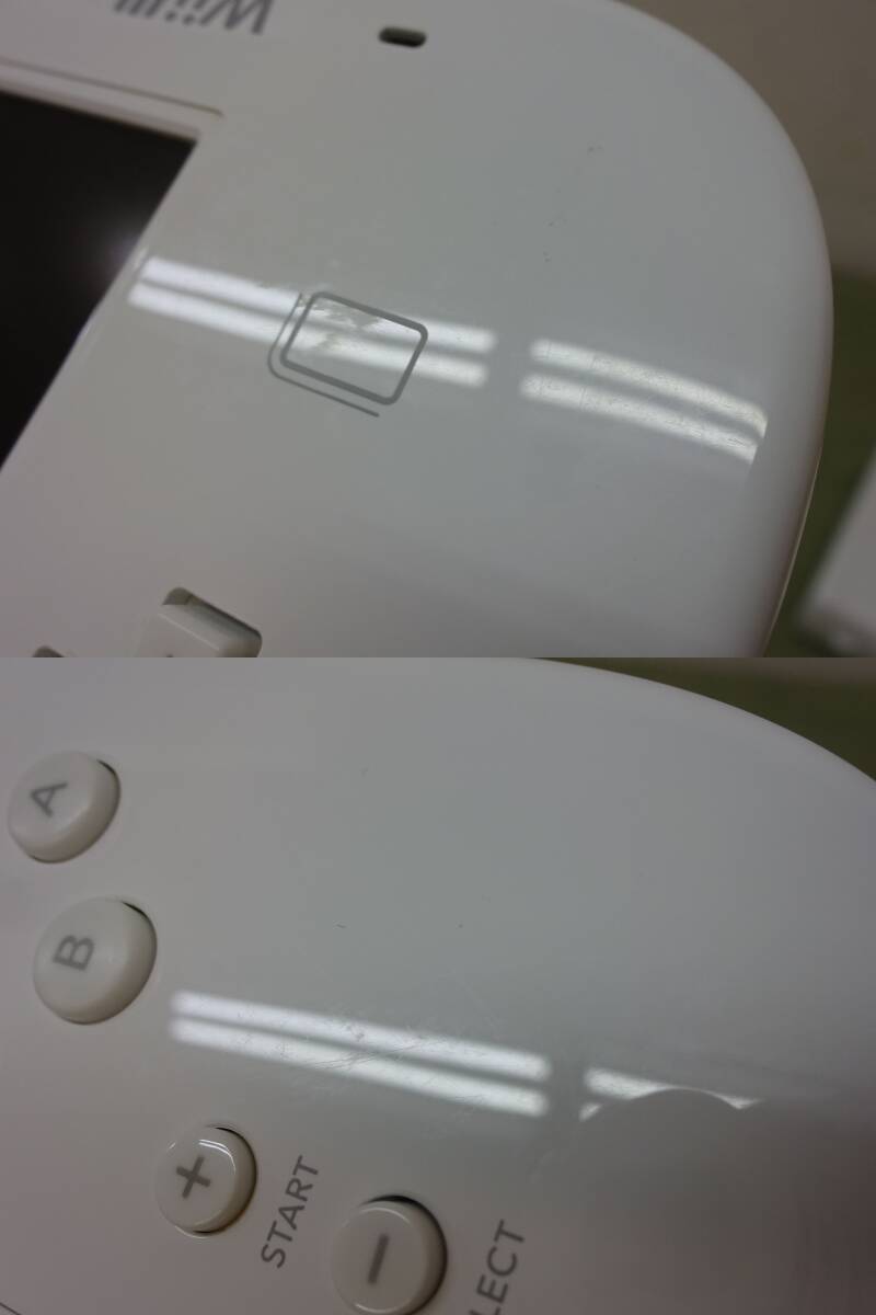 073-P49) 中古品 WiiU プレミアム 本体 パッド 32GB シロ 箱なし 動作OK 本体・パッドのみ　②_画像4