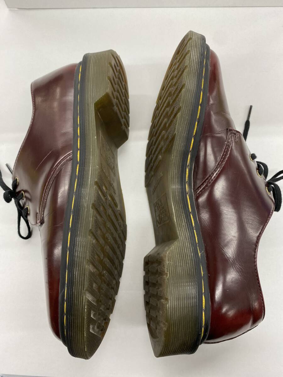271-MH28) 中古 Dr.Martens 3ホール AW006 UK7 26cm シューズ メンズ 革 靴 ドクターマーチン バーガンディ― 赤系の画像6