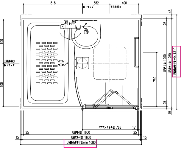 【スイスイマート】　LIXIL　リクシル　ユニットバスルーム　1216サイズ　BLW-1216LBE-A　洗面器付_画像5