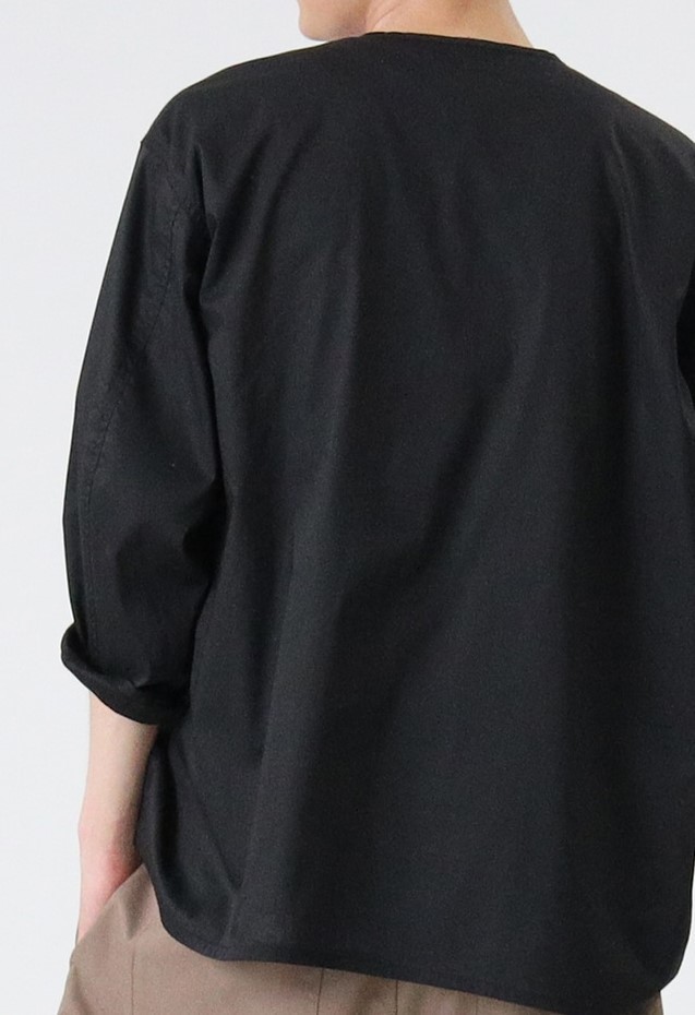 ◆新品◆ 定価3850円!! BACKNUMBER バックナンバー 麻混!! 吸水速乾仕様!! スリーピングシャツ リネンシャツ 黒 ブラック メンズ Mサイズの画像2