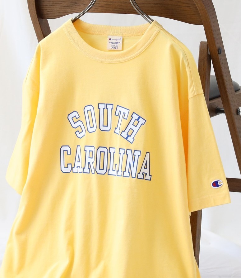 ◆新品◆ Champion チャンピオン ガレッジロゴ!! Ｔシャツ クルーネック トレーニングシャツ コットンシャツ 黄 メイズイエロー Mサイズの画像5