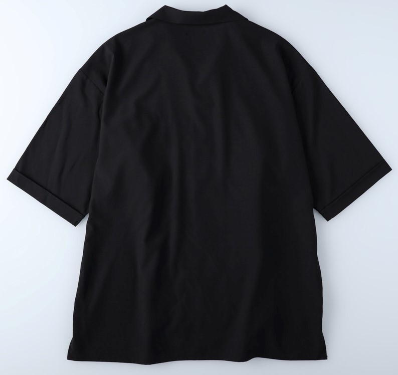 ◆新品◆ 定価3300円!! BACKNUMBER バックナンバー ストレッチ仕様!! ボーリングシャツ 半袖 ブラック 黒 メンズ Mサイズの画像2