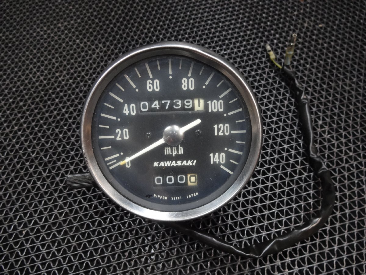  Kawasaki 500SS Mach real movement speed meter crack less (MACH3 KAF H1e Gris distributor real movement vehicle animation equipped old car out of print KH