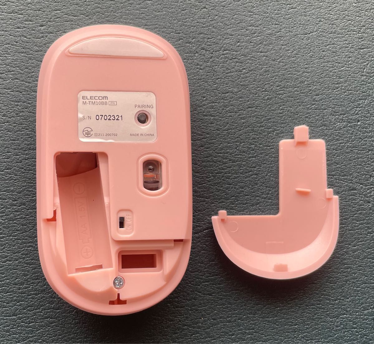 Slint Bluetoothモバイルマウス 4ボタン 収納ポーチ付 ピンク M