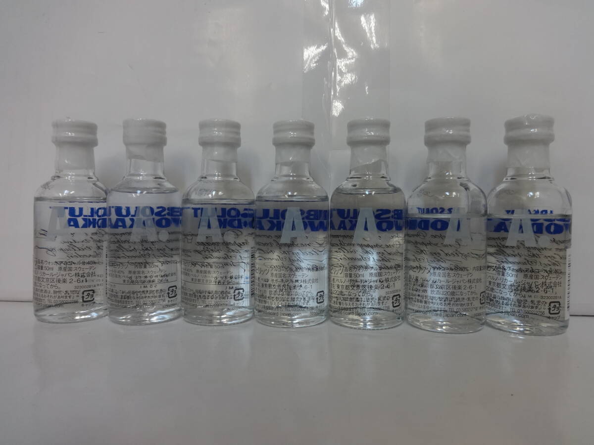 H107 not yet . plug sake vodka absolute ABSOLUT VODKA 40% 50ml ×7ps.@ Mini bottle set . departure because of . amount equipped with translation 