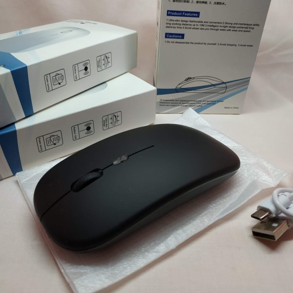 Bluetooth5.2 + 2.4Ghz マウス 充電式 LEDレインボー ワイヤレスマウス 無線マウス 静音 ブルートゥース Windows Mac Bluetooth ブラック_画像8