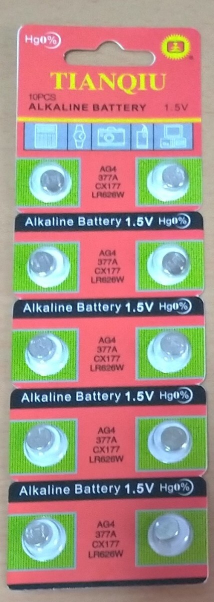 10個　AG4　LR626 377A ボタン電池_画像1