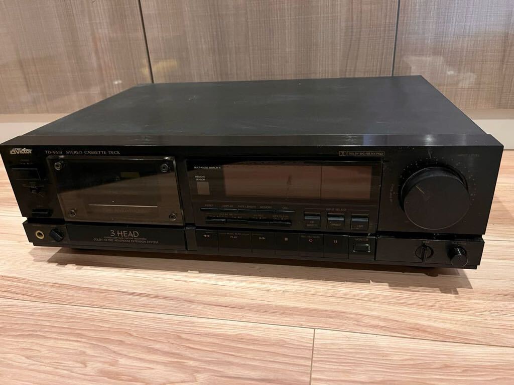 Victor ビクター TD-V631 カセットデッキ ステレオ 3ヘッド 3HEAD STEREO CASSETTE DECK 通電確認済の画像1