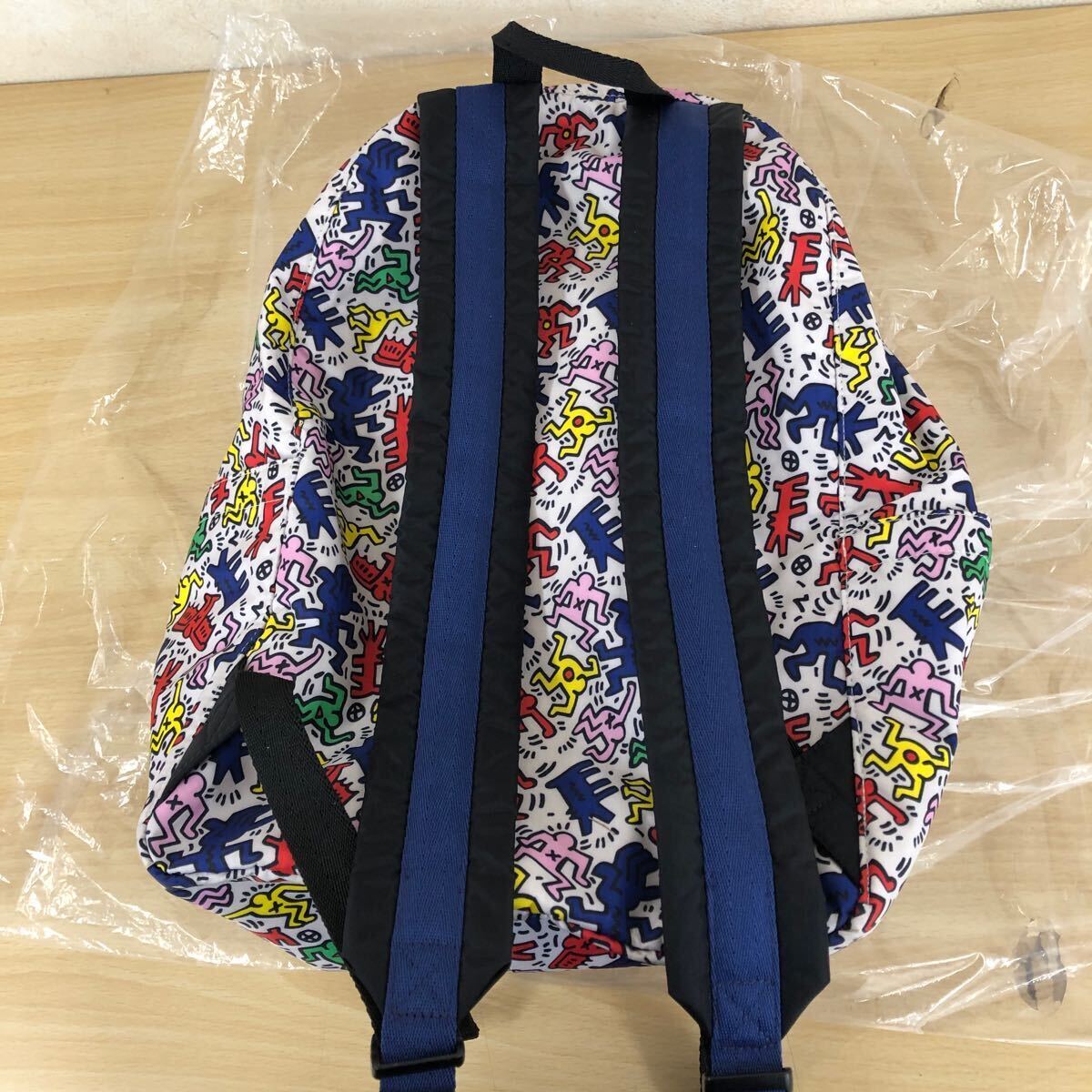 中古品 リュックサック LESPORISAC × Keith Haring レスポートサックとキースヘリングコラボ品 CARSON BACKPACK EVERY BODY DANCE バックの画像2