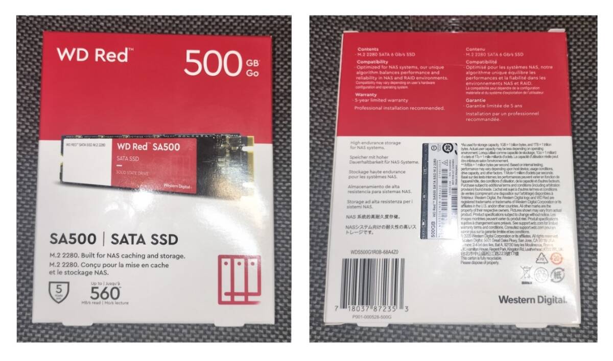 WD Red SA500 NAS SATA SSD M.2 228（500GB）_画像4