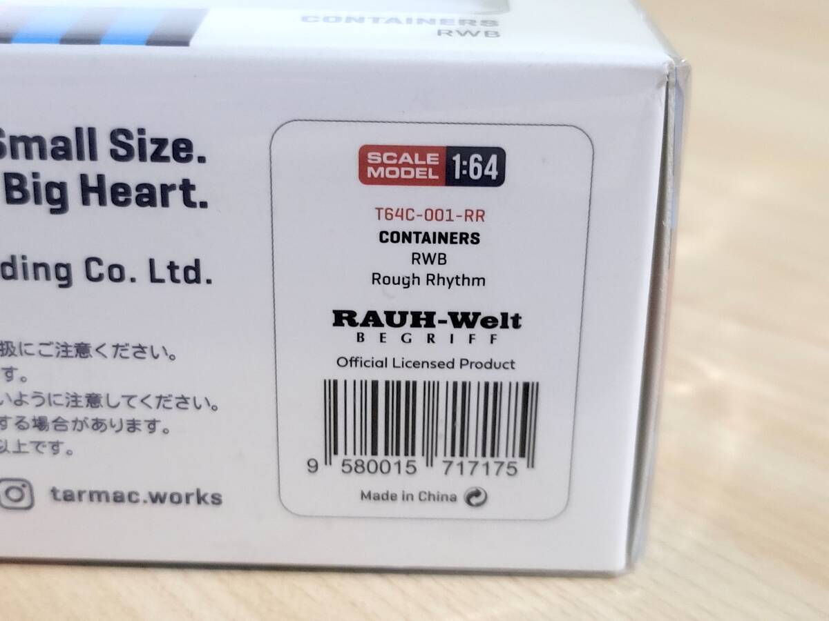 1/64 未開封未展示希少品 TARMAC WORKS T64C-001-RR CONTAINERS RWB Rough Rhythm ジオラマ用品 ラウヴェルトベグリフ コンテナ ラフリズムの画像4