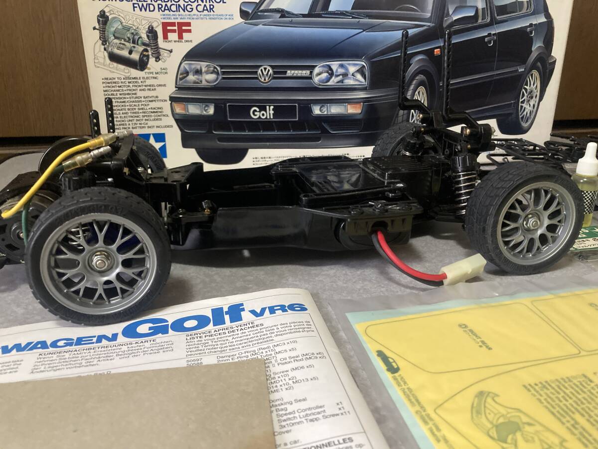 ☆部品取り☆ 未開封あり タミヤ RC 1/10 電動RC フォルクスワーゲン Golf ゴルフ VR6 ラジコン 田宮 TAMIYA！FWD レーシングカー！の画像7