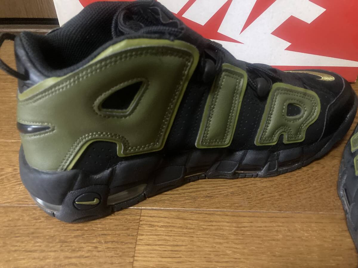 ☆美品☆ Nike Air More Uptempo 96 Rough Green ナイキ エアモアアップテンポ 96 ラフグリーン　US9.5 27.5cm メンズ！_画像6