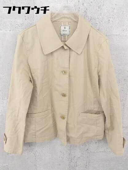 ◇ claire melrose メルローズ クレール シングル 3B 長袖 ジャケット サイズ4 ベージュ レディース_画像1