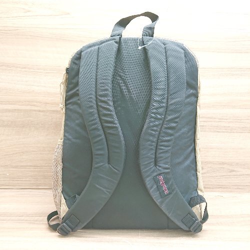 ◇ JANSPORT ジャンスポーツ 収納多め キャンプ アウトドア サイドペットボトル バックパック べ－ジュ系 ユニセックス E_画像3