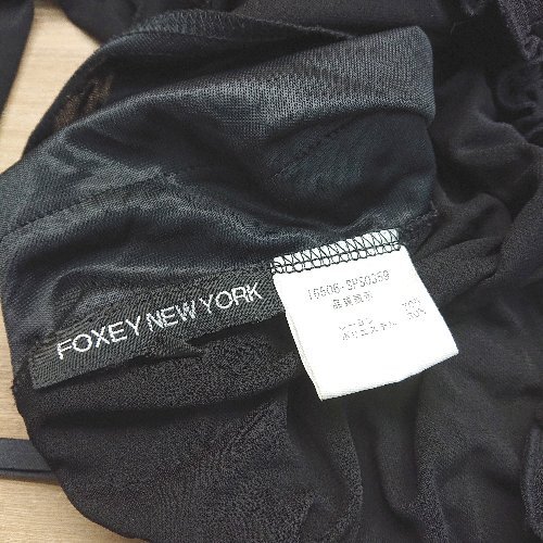 ◇ FOXEY NEW YORK フォクシーニューヨーク スリム ドレス フレア フレアパンツ サイズ表記なし ブラック レディース E_画像4