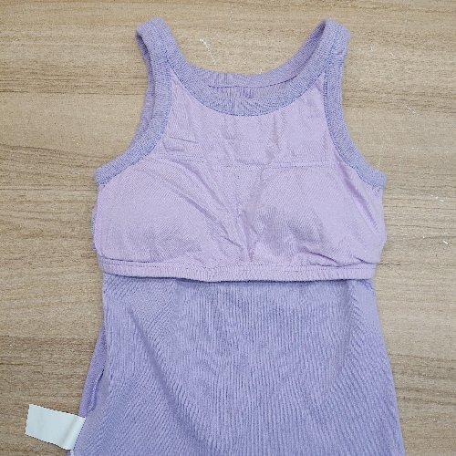 ◇ AMERI アメリ DOUBLE TAG TANK TOP パット付き ノ－スリ－ブ タンクトップ サイズM パ－プル系 レディース E_画像3