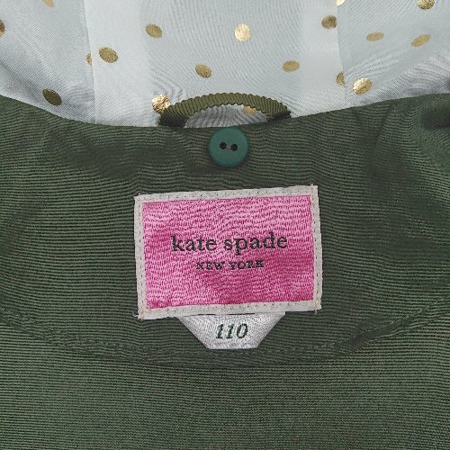 ◇ KATE SPADE NEW YORK キッズ 子供服 裾フレア 薄手 長袖 ジャンパー ジャケット サイズ110 カーキ レディース E_画像4