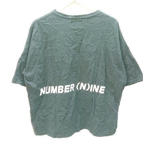 ◇ NUMBER NINE ナンバーナイン カジュアル ストリート シンプルロゴコットン 半袖 Tシャツ サイズM ブラック メンズ E_画像2