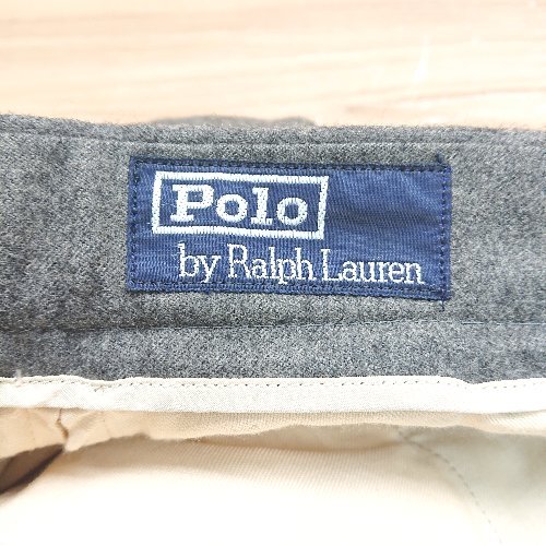 ◇ POLO RALPH LAUREN ポロ ラルフローレン スラックス スリム 革靴 コーデ スラックス サイズ82 グレー系 メンズ E_画像6