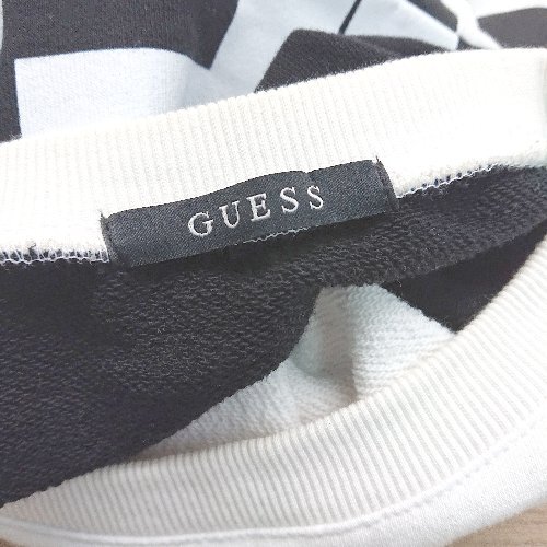 ◇ GUESS ゲス バックプリントあり ブランドロゴあり 長袖 トレーナー サイズL ホワイト系 メンズ E_画像3