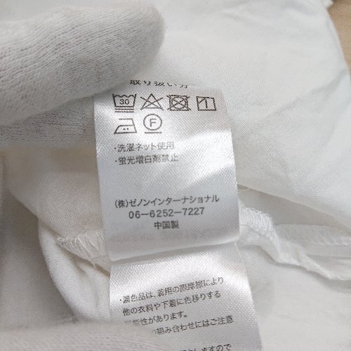 ◇ SANSeLF サンセルフ シャツ オールボタン ナチュラル 七分袖 ロング丈 ワンピース サイズM ホワイト系 レディース E