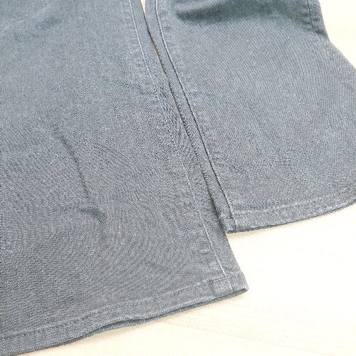 ◇ UNIQLO ユニクロ フレアハイライジーンズ フレア デニム　パンツ サイズ24(61cm) ブラック レディース E_画像8