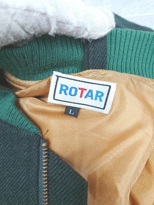 ◇ ROTAR ローター カジュアル ロゴ ベスト サイズL ダークグリーン メンズ P_画像3