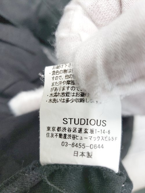 ◇ STUDIOUS ステュディオス 無地 シンプル ハーフ ショート パンツ サイズS ブラック レディース P_画像5