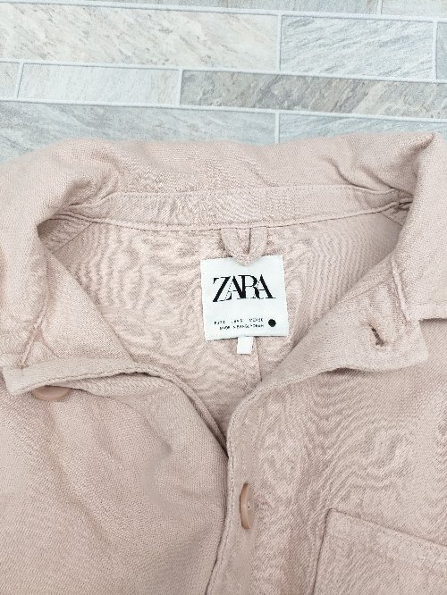 ◇ ZARA ザラ 無地 シンプル 長袖 ブルゾン ジャンパー サイズEUR S ピンク系 レディース P_画像3